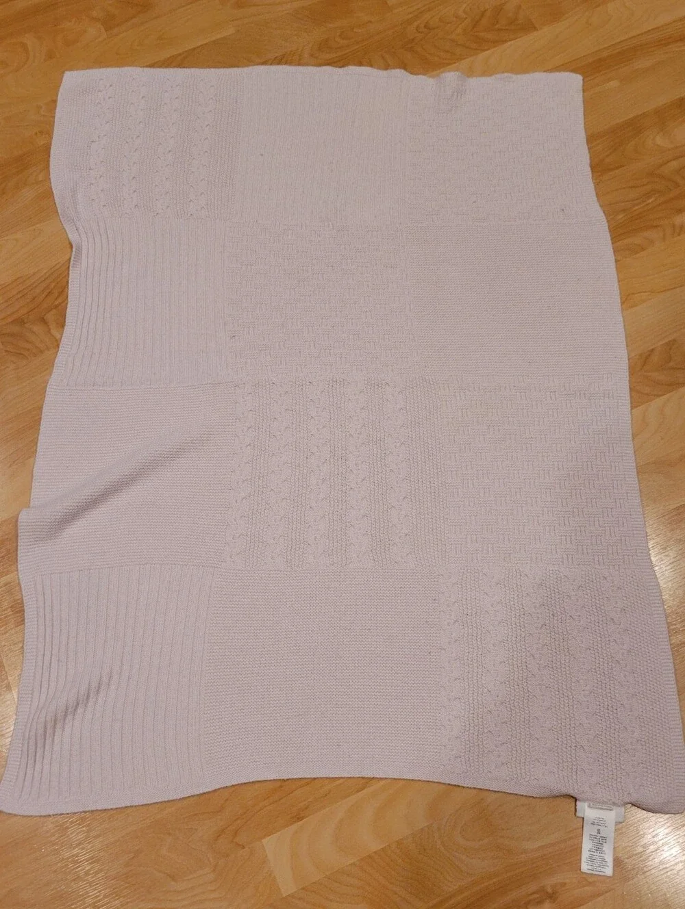 Pottery Barn Kids X Rachel Ashwell Pale Pink Knit Baby Blanket